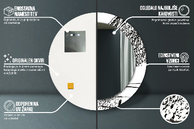Dekorativ rund spegel Graffiti mönster