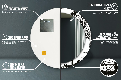Dekorativ rund spegel Graffiti mönster