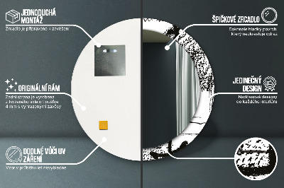 Dekorativ rund spegel Graffiti mönster