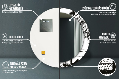 Dekorativ rund spegel Graffiti mönster