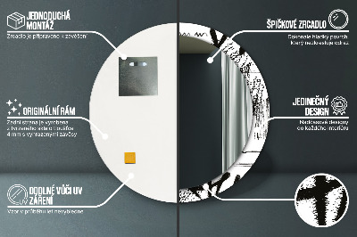 Dekorativ rund spegel Graffiti mönster