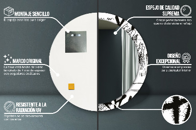 Dekorativ rund spegel Graffiti mönster