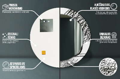 Dekorativ rund spegel Graffiti mönster