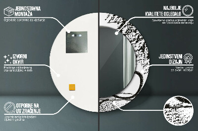 Dekorativ rund spegel Graffiti mönster