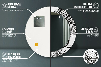 Dekorativ rund spegel Graffiti mönster