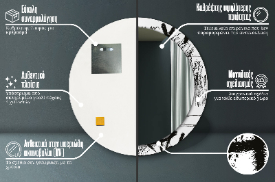 Dekorativ rund spegel Graffiti mönster