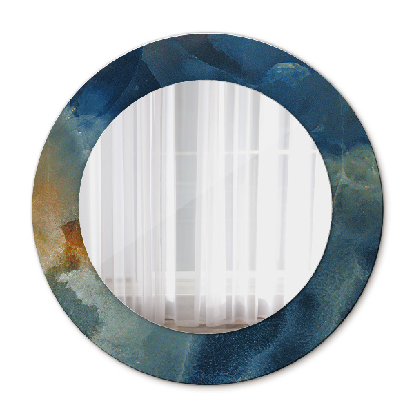 Dekorativ rund spegel Onyx marmor