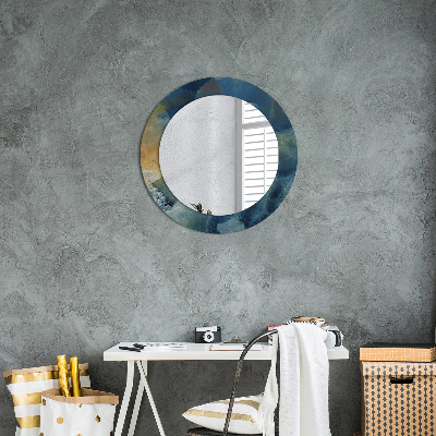 Dekorativ rund spegel Onyx marmor
