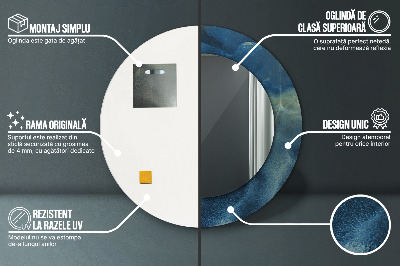 Dekorativ rund spegel Onyx marmor