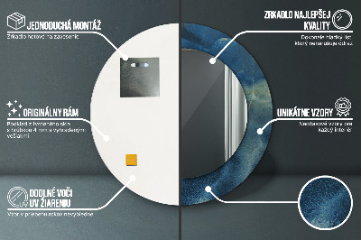 Dekorativ rund spegel Onyx marmor