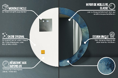 Dekorativ rund spegel Onyx marmor