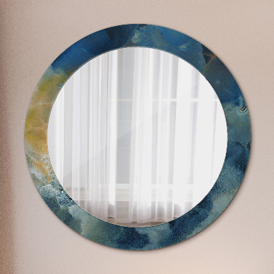 Dekorativ rund spegel Onyx marmor