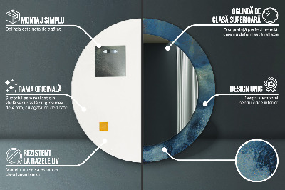 Dekorativ rund spegel Onyx marmor