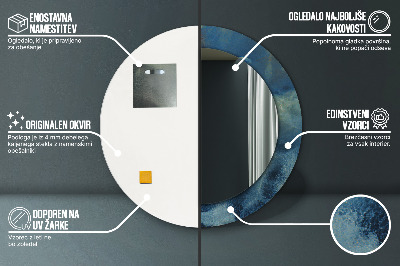 Dekorativ rund spegel Onyx marmor