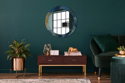 Dekorativ rund spegel Onyx marmor