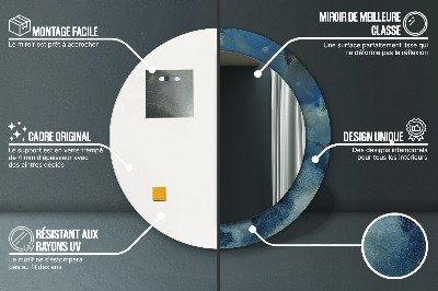Dekorativ rund spegel Onyx marmor