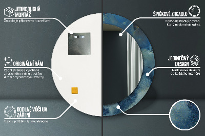 Dekorativ rund spegel Onyx marmor