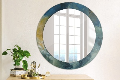 Dekorativ rund spegel Onyx marmor
