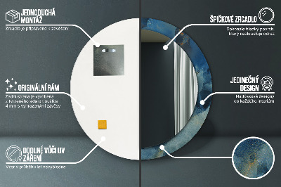Dekorativ rund spegel Onyx marmor