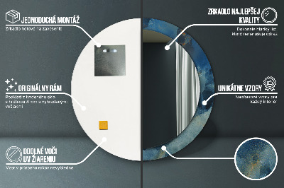 Dekorativ rund spegel Onyx marmor