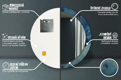 Dekorativ rund spegel Onyx marmor