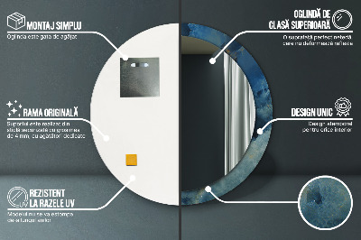 Dekorativ rund spegel Onyx marmor