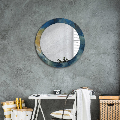 Dekorativ rund spegel Onyx marmor