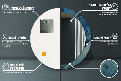 Dekorativ rund spegel Onyx marmor