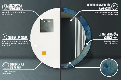 Dekorativ rund spegel Onyx marmor