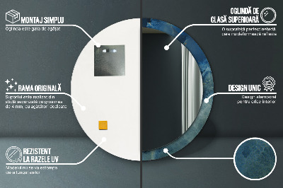 Dekorativ rund spegel Onyx marmor