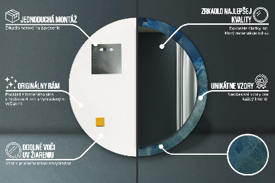 Dekorativ rund spegel Onyx marmor