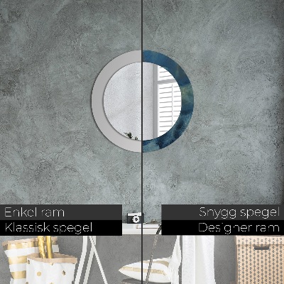 Dekorativ rund spegel Onyx marmor