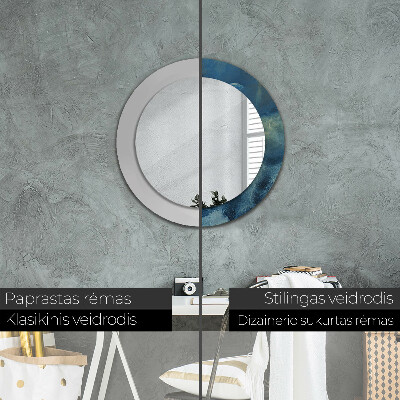 Dekorativ rund spegel Onyx marmor