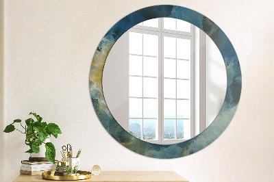 Dekorativ rund spegel Onyx marmor