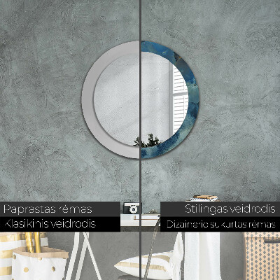 Dekorativ rund spegel Onyx marmor