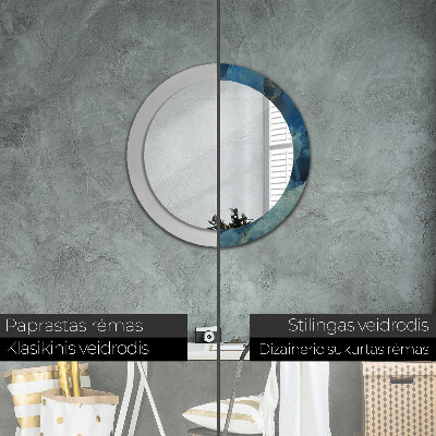 Dekorativ rund spegel Onyx marmor