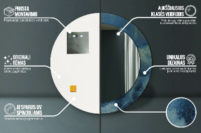 Dekorativ rund spegel Onyx marmor