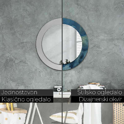 Dekorativ rund spegel Onyx marmor