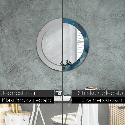 Dekorativ rund spegel Onyx marmor