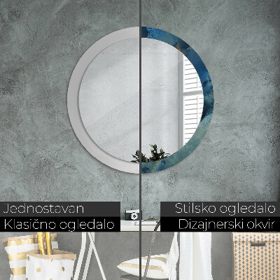 Dekorativ rund spegel Onyx marmor