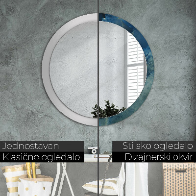 Dekorativ rund spegel Onyx marmor