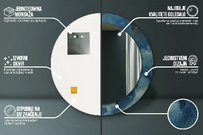 Dekorativ rund spegel Onyx marmor