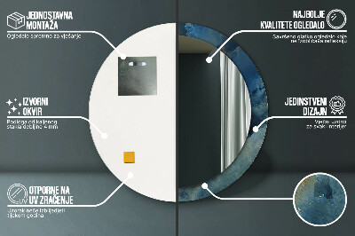 Dekorativ rund spegel Onyx marmor
