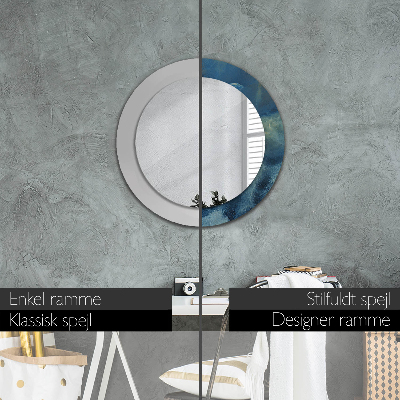 Dekorativ rund spegel Onyx marmor