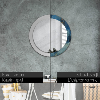 Dekorativ rund spegel Onyx marmor