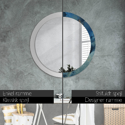 Dekorativ rund spegel Onyx marmor