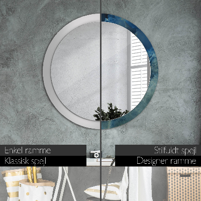 Dekorativ rund spegel Onyx marmor