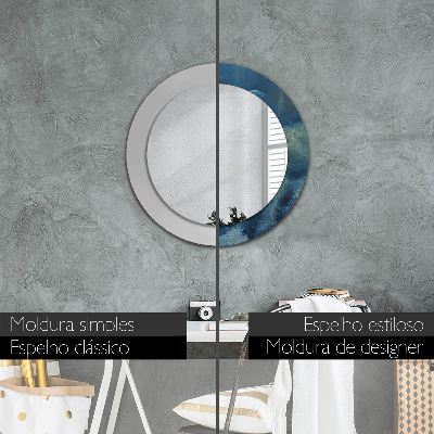 Dekorativ rund spegel Onyx marmor
