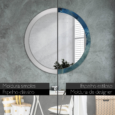 Dekorativ rund spegel Onyx marmor