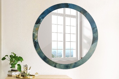 Dekorativ rund spegel Onyx marmor